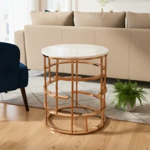 Luxor Gold Cage End Table